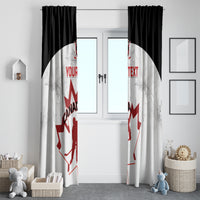 Custom Canada Hockey Window Curtain 2024 Go Maple Leaf - Wonder Print Shop