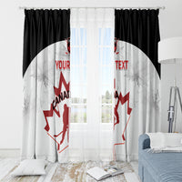 Custom Canada Hockey Window Curtain 2024 Go Maple Leaf - Wonder Print Shop