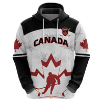 Custom Canada Hockey Zip Hoodie 2024 Go Maple Leaf - Wonder Print Shop