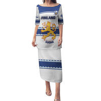 Custom Finland Hockey Family Matching Puletasi and Hawaiian Shirt 2024 Go Suomi - Wonder Print Shop