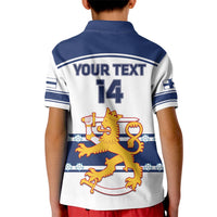 Custom Finland Hockey Kid Polo Shirt 2024 Go Suomi - Wonder Print Shop