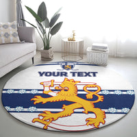 Custom Finland Hockey Round Carpet 2024 Go Suomi