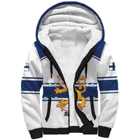 Custom Finland Hockey Sherpa Hoodie 2024 Go Suomi - Wonder Print Shop