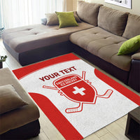 Custom Switzerland Hockey Area Rug 2024 Go La Nati - Wonder Print Shop
