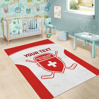 Custom Switzerland Hockey Area Rug 2024 Go La Nati - Wonder Print Shop