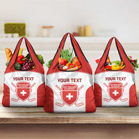 Custom Switzerland Hockey Grocery Bag Go La Nati