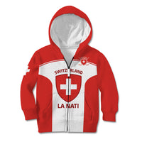 Custom Switzerland Hockey Kid Hoodie 2024 Go La Nati - Wonder Print Shop