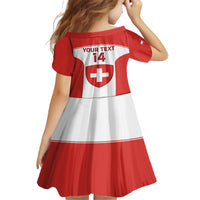 Custom Switzerland Hockey Kid Short Sleeve Dress 2024 Go La Nati - Wonder Print Shop