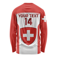 Custom Switzerland Hockey Long Sleeve Shirt 2024 Go La Nati - Wonder Print Shop
