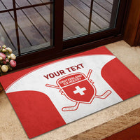 Custom Switzerland Hockey Rubber Doormat 2024 Go La Nati - Wonder Print Shop