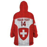 Custom Switzerland Hockey Wearable Blanket Hoodie 2024 Go La Nati - Wonder Print Shop