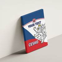Custom Czech Republic Hockey Canvas Wall Art 2024 Go Czechia - Wonder Print Shop