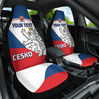 Custom Czech Republic Hockey Car Seat Cover 2024 Go Czechia - Wonder Print Shop