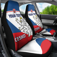 Custom Czech Republic Hockey Car Seat Cover 2024 Go Czechia - Wonder Print Shop