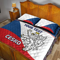 Custom Czech Republic Hockey Quilt Bed Set 2024 Go Czechia - Wonder Print Shop