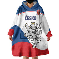 Custom Czech Republic Hockey Wearable Blanket Hoodie 2024 Go Czechia - Wonder Print Shop