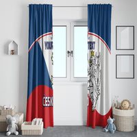 Custom Czech Republic Hockey Window Curtain 2024 Go Czechia - Wonder Print Shop