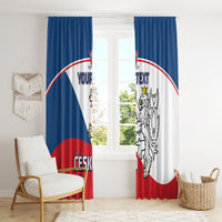 Custom Czech Republic Hockey Window Curtain 2024 Go Czechia - Wonder Print Shop