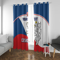 Custom Czech Republic Hockey Window Curtain 2024 Go Czechia - Wonder Print Shop