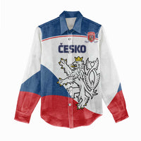 Custom Czech Republic Hockey Women Casual Shirt 2024 Go Czechia - Wonder Print Shop