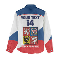 Custom Czech Republic Hockey Women Casual Shirt 2024 Go Czechia - Wonder Print Shop