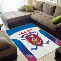 Custom United States Hockey Area Rug 2024 Go USA - Wonder Print Shop