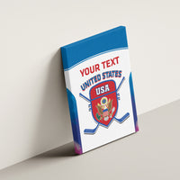 Custom United States Hockey Canvas Wall Art 2024 Go USA - Wonder Print Shop