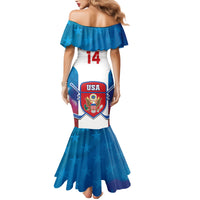 Custom United States Hockey Family Matching Mermaid Dress and Hawaiian Shirt 2024 Go USA - Wonder Print Shop