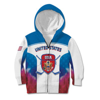 Custom United States Hockey Kid Hoodie 2024 Go USA - Wonder Print Shop