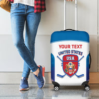 Custom United States Hockey Luggage Cover 2024 Go USA - Wonder Print Shop
