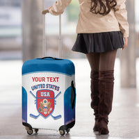 Custom United States Hockey Luggage Cover 2024 Go USA - Wonder Print Shop