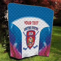 Custom United States Hockey Quilt 2024 Go USA - Wonder Print Shop