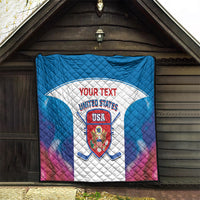 Custom United States Hockey Quilt 2024 Go USA - Wonder Print Shop