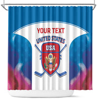 Custom United States Hockey Shower Curtain 2024 Go USA