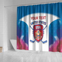 Custom United States Hockey Shower Curtain 2024 Go USA