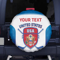 Custom United States Hockey Spare Tire Cover 2024 Go USA - Wonder Print Shop