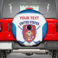 Custom United States Hockey Spare Tire Cover 2024 Go USA - Wonder Print Shop