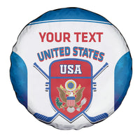 Custom United States Hockey Spare Tire Cover 2024 Go USA - Wonder Print Shop