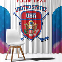 Custom United States Hockey Window Curtain 2024 Go USA - Wonder Print Shop