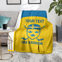 Custom Sweden Hockey Blanket 2024 Go Swedish