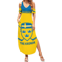 Custom Sweden Hockey Family Matching Summer Maxi Dress and Hawaiian Shirt 2024 Go Swedish - Wonder Print Shop