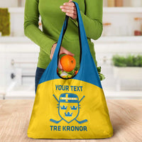 Custom Sweden Hockey Grocery Bag Go Swedish