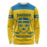 Custom Sweden Hockey Long Sleeve Shirt 2024 Go Swedish - Wonder Print Shop