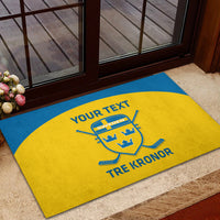 Custom Sweden Hockey Rubber Doormat 2024 Go Swedish - Wonder Print Shop