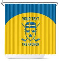 Custom Sweden Hockey Shower Curtain 2024 Go Swedish