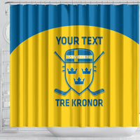 Custom Sweden Hockey Shower Curtain 2024 Go Swedish