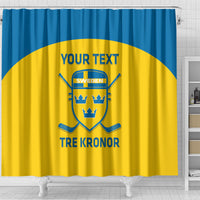 Custom Sweden Hockey Shower Curtain 2024 Go Swedish