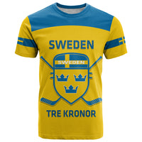 Custom Sweden Hockey T Shirt 2024 Go Swedish - Wonder Print Shop