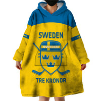 Custom Sweden Hockey Wearable Blanket Hoodie 2024 Go Swedish - Wonder Print Shop