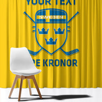Custom Sweden Hockey Window Curtain 2024 Go Swedish - Wonder Print Shop